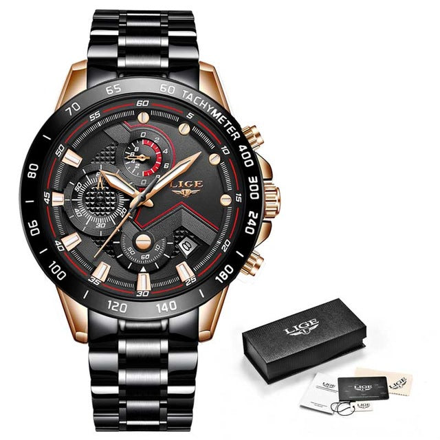 Lige fashion mens watches best sale