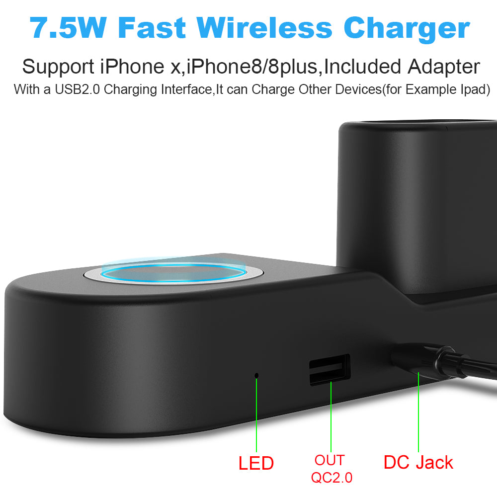 4 in 1 Wireless fast Charger Holder