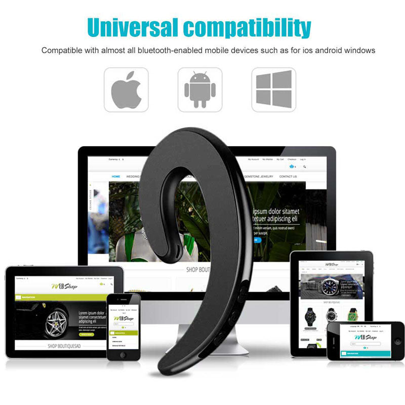 (free shipping）K8 Bone Conduction Earhook Wireless Bluetooth Earphone